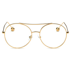 EUREKA | Unisex Round Tinted Lens Aviator Clear Glasses Balled Sunglas