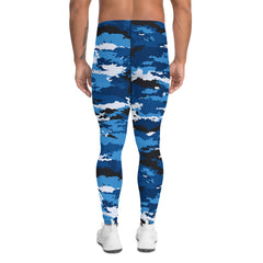 Blue Camo Leggings for Men