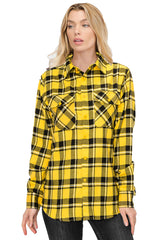 Oversize Boyfriend Plaid Checkered Flannel FL106