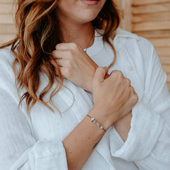 Grief crystal bracelet with an affirmation