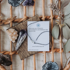 Howlite Gemstone Healing Band Casual, Boho, Chic Tie Closure