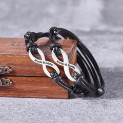 Infinity Names Bracelet For Couple, Anniversary Gift for Boyfriend