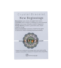 New Beginnings crystal bracelet, anklet Eco friendly and Sustainable