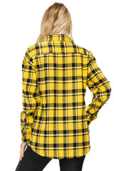 Oversize Boyfriend Plaid Checkered Flannel FL106