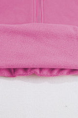 Parchment Zip Up Stand Collar Ribbed Thumbhole Sleeve Sweatshirt