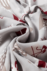 White Christmas Deer Printed Shirt and Pants Pajama Set