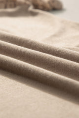 Blackish Green Seamed Detail Contrast Lace Raglan Sleeve Tee