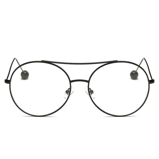 EUREKA | Unisex Round Tinted Lens Aviator Clear Glasses Balled Sunglas