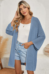 Black Hollow-out Bracelet Sleeve Knit Cardigan