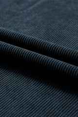 Red Contrast Trim Crinkle Rib Oversized Sweatshirt