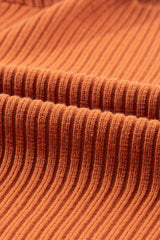 Mineral Red Patch Pocket Ribbed Knit Short Sleeve Sweater