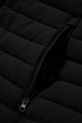 Burgundy Plush Collared Quilted Zipped Puffer Vest