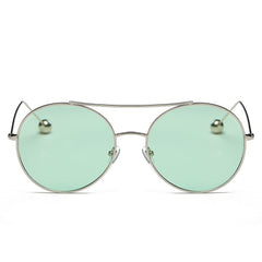EUREKA | Unisex Round Tinted Lens Aviator Clear Glasses Balled Sunglas