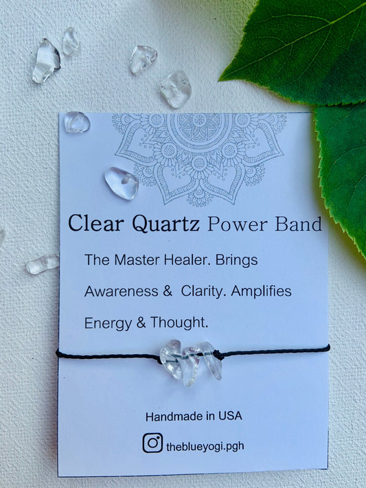 ClearQuartz Healing Band with an Affirmation