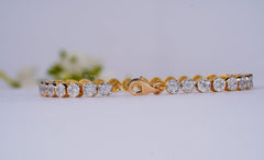 Unique Round Cut Lab Grown Diamond Tennis Bracelet, 8.00 CTW Diamond