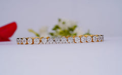 Unique Round Cut Lab Grown Diamond Tennis Bracelet, 8.00 CTW Diamond