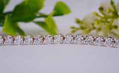 Impressive 23.00 CTW Lab-Grown Round Diamond Bracelet, IGI Certified