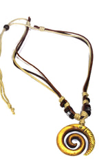 Tribal Spiral Boho Style Necklace