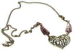 Soaring Love & Angel Wings Necklace