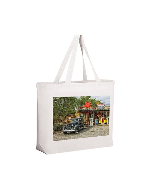 Route 66 Old Gas Station Tote Bag Grocery Beach bag