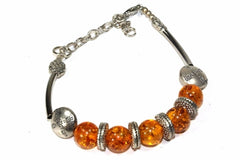 Amber Glow Resin Bracelet