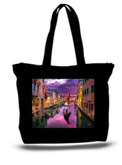 Venice Italy Gondola On The Canal Large Tote Grocery