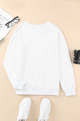 Blank Sweatshirt - White Plain Comfy Knit Pullover Sweatshirt Customized