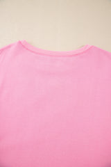 Pink Touch Down Rugby Plus Size Sweatshirt