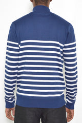 QUARTER ZIP STRIPE POLLUVER