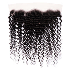 100% Brazilian Virgin Hair 13×4 Deep Wave Lace Frontal