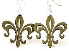 Fleur de Lis Hollow Point Earrings # 1117