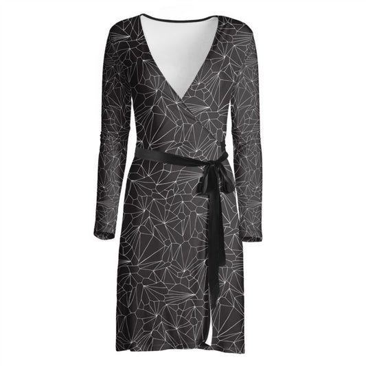 Jacki Easlick Geometric Wrap Dress