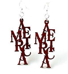 America Earrings # 1148