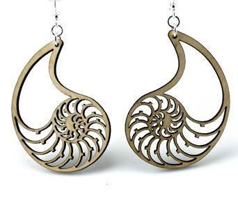 Nautilus Shell Earrings # 1161