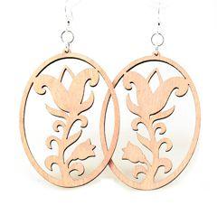 Flower Oval Earrings # 1182