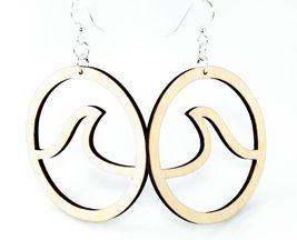 Wave in Circle Earrings # 1314