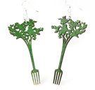 Carrot Fork Earrings # 1333