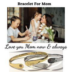 Mom Bracelets Engraved Bracelets Love you Mom now & always