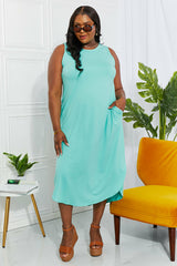 Making Music Brushed Sleeveless Dress in Mint