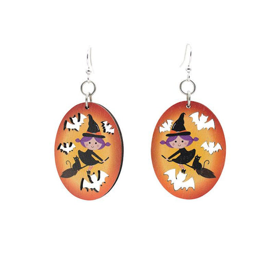 Flying Witch Earrings #1647