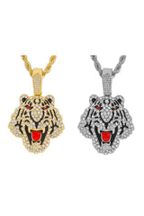 HIP HOP ICED OUT TIGER PENDANT  CHAIN