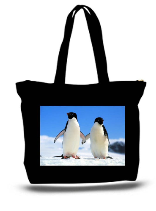 Penguins Companions Large Tote New Zipper Bag