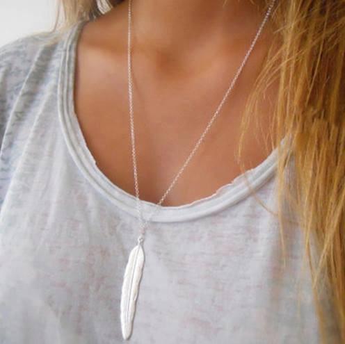 Long Feather Necklace