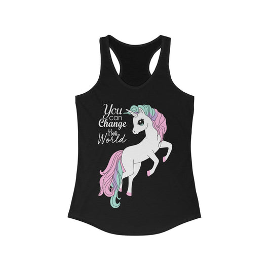 You can Change the World Unicorn Racerback Tank Top