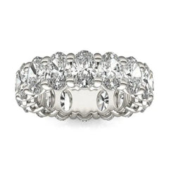 5 5/8 CTW Oval Lab Grown Diamond Couture Classic Eternity Ring 14K