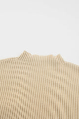 Mineral Red Patch Pocket Ribbed Knit Short Sleeve Sweater
