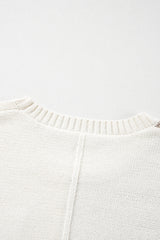 Gold Flame Colorblock Pocket Drop Shoulder Sweater