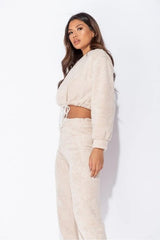 Teddy Borg Cropped Top Jogger Lounge Set