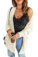 Creamy Pebble Beach Textured Cardigan