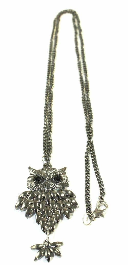 Rising Owl Pendant Necklace